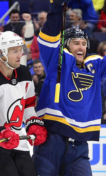 Blues dominate Devils 8-3 for their seventh straight win
